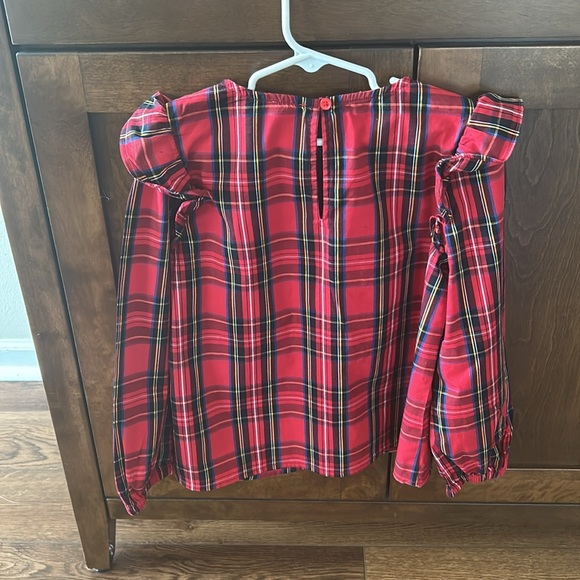 Crewcuts holiday red plaid blouse size 8 - Picture 5 of 5